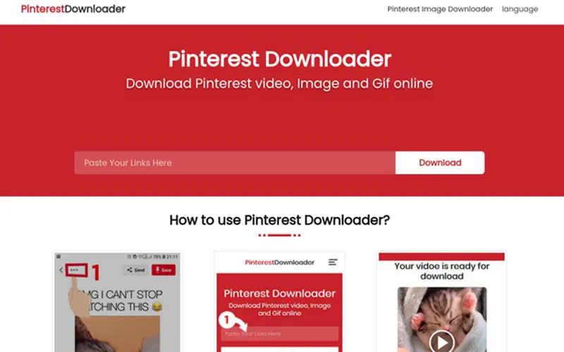 Giới thiệu website pinterestdownloader.io
